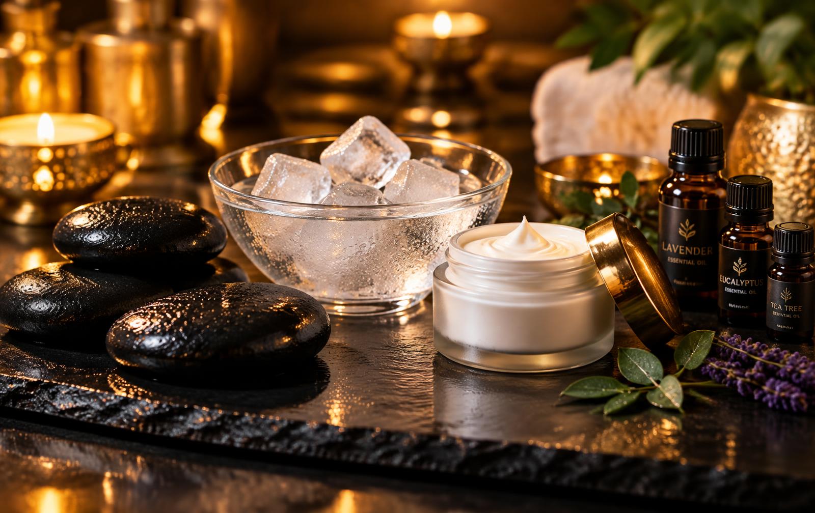 Ice Cube Massage home service in Bhubaneswar – spa setup