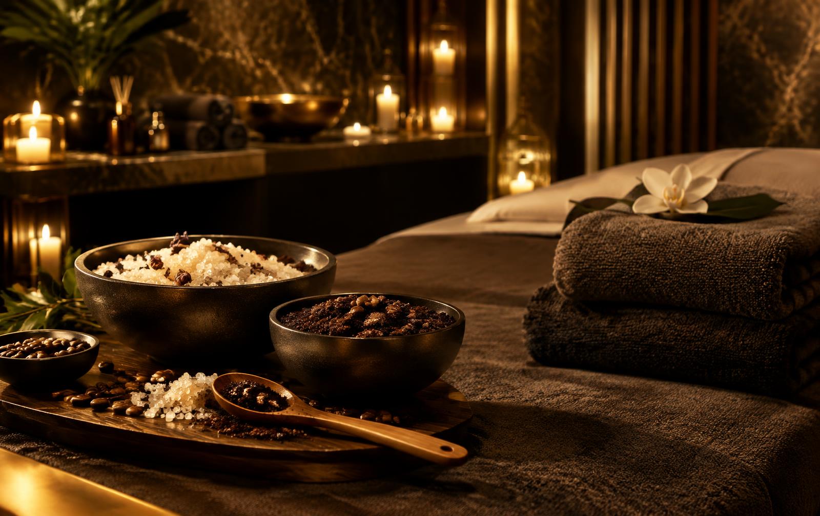 Full Body Scrub Massage home service in Bhubaneswar – spa setup